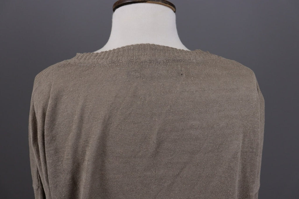 Gudrun Sjoden Brown Linen Lagenlook Long Sleeve Relaxed A-Line Dress – Size L
