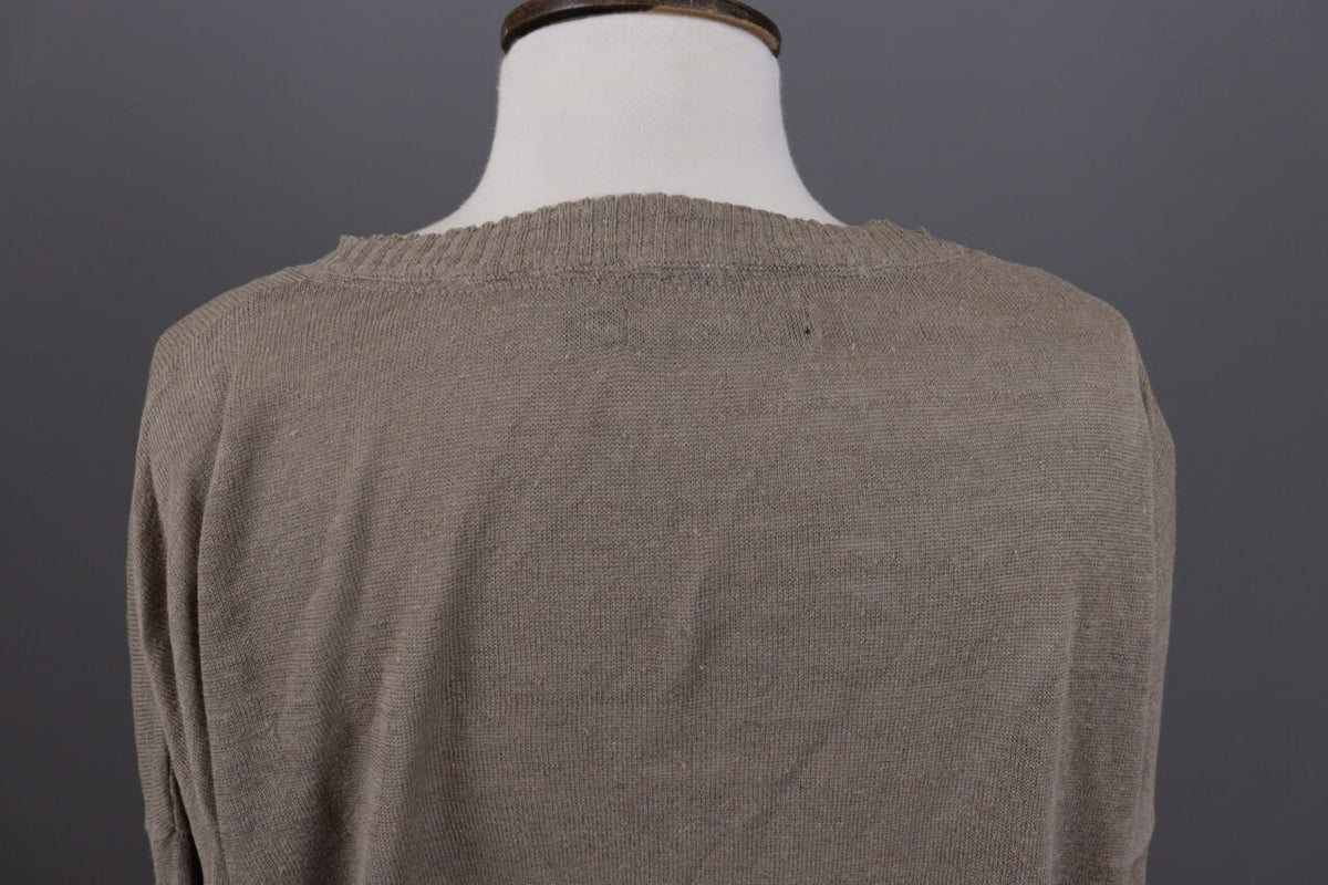 Gudrun Sjoden Brown Linen Lagenlook Long Sleeve Relaxed A-Line Dress – Size L