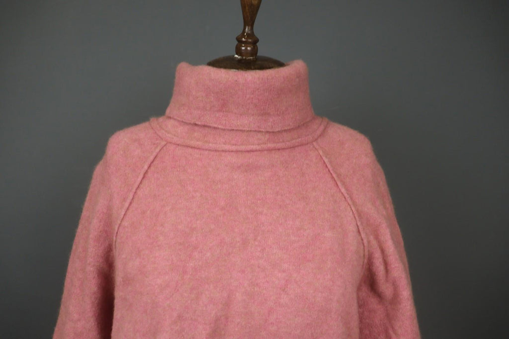 HIGH Pink Wool Tight Knitted Long Sleeve Turtle Neck Pullover Sweater – Size M
