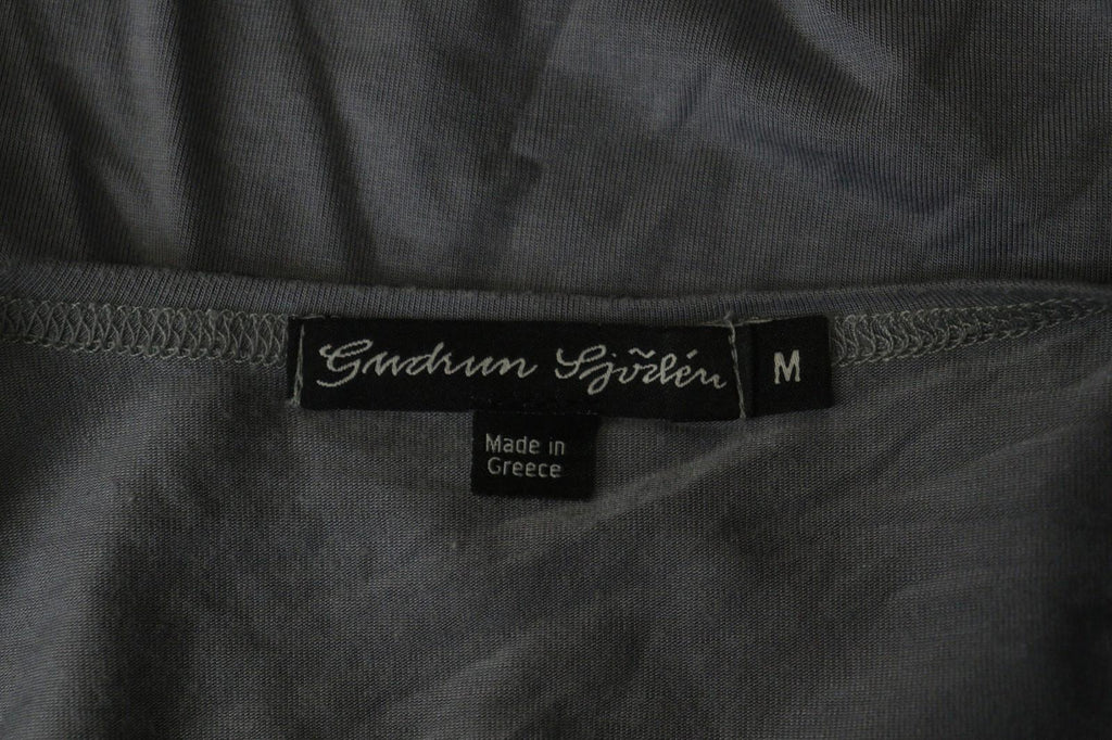 GUDRUN SJODEN Gray Modal Scoop Neck Long Sleeve Pullover Blouse Top – Size M