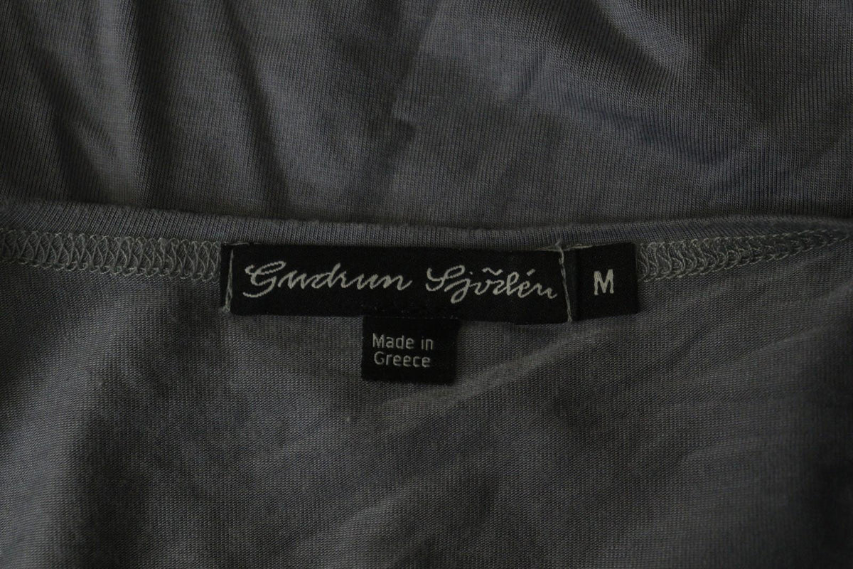 GUDRUN SJODEN Gray Modal Scoop Neck Long Sleeve Pullover Blouse Top – Size M