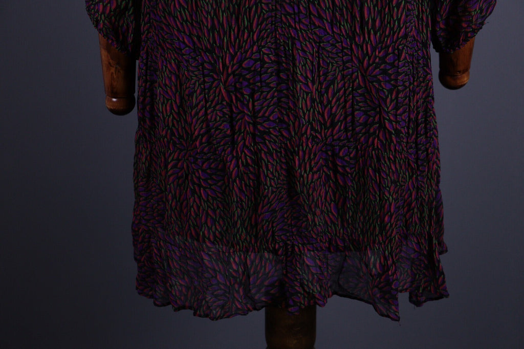 BA&SH Multicolor Floral Relaxed Mesh Long Sleeve Blouson Dress – Size 0 / XS