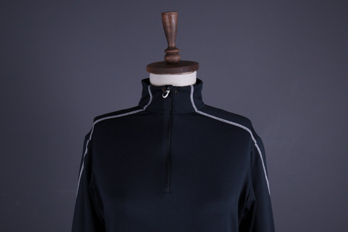 KJUS Black Fleece Pullover Activewear Outdoor Ski Fleece Base Layer 42 / XL