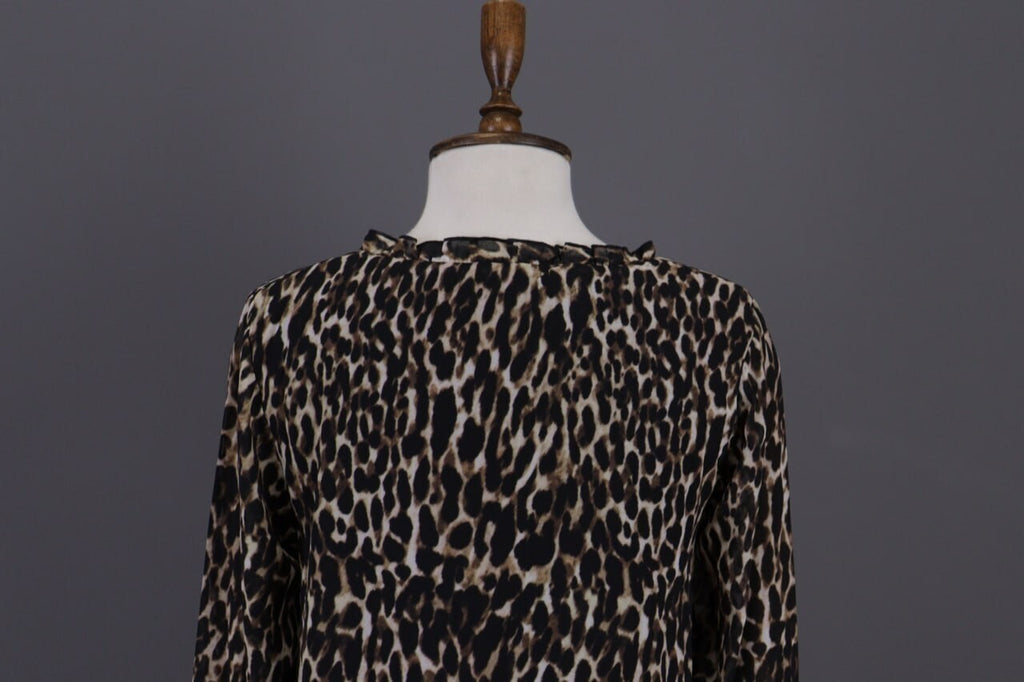 Used True Religion Multicolor Animal Printed V-Neck Summer Evening Midi Dress – Size S