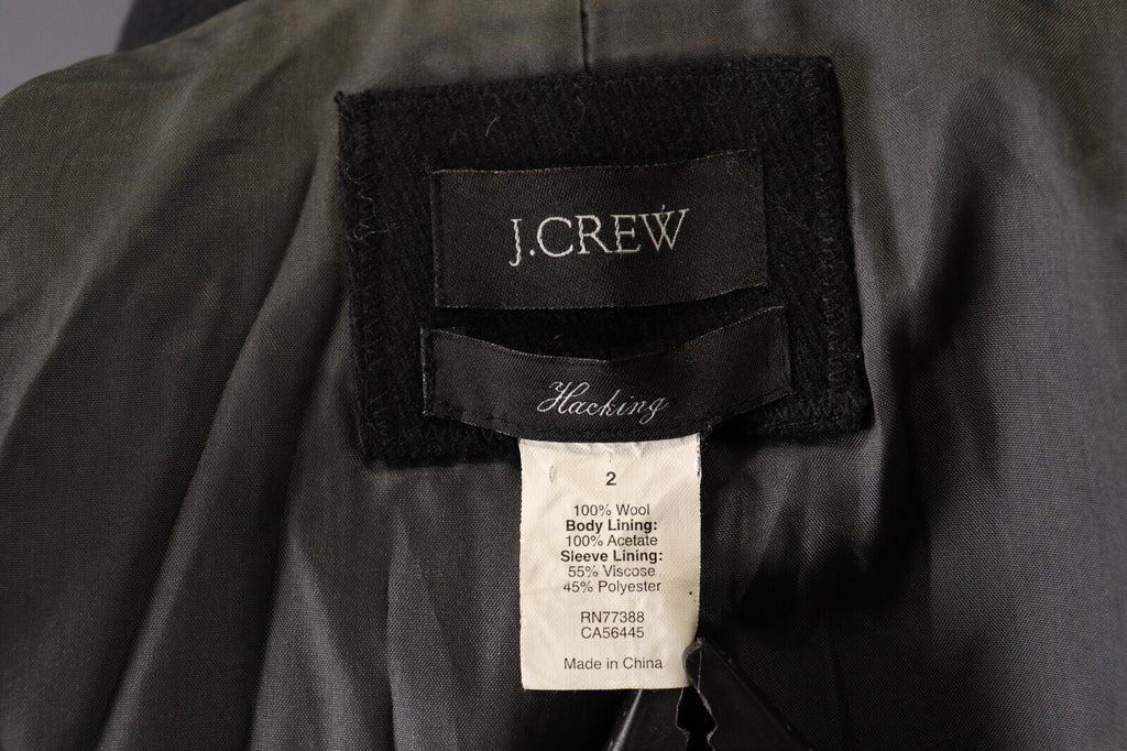 J. Crew Hacking Wool Two Button Herringbone Blazer Jacket – Size 2