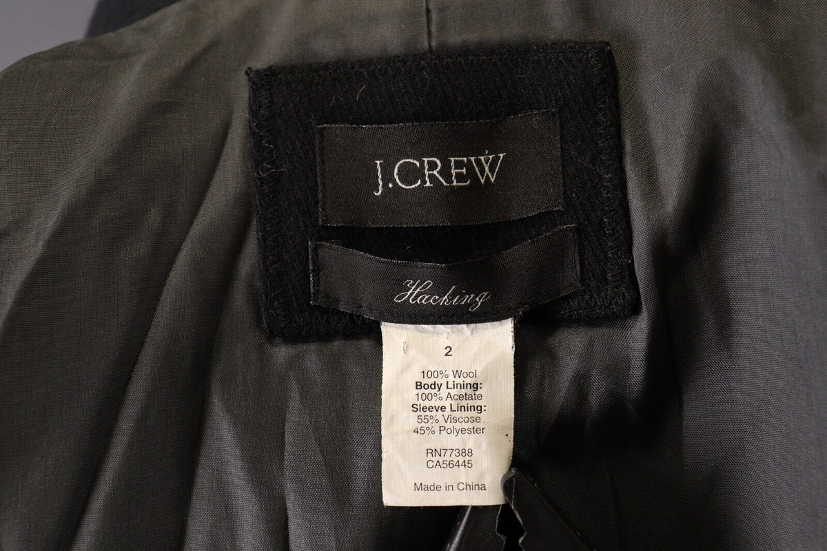 J. Crew Hacking Wool Two Button Herringbone Blazer Jacket – Size 2