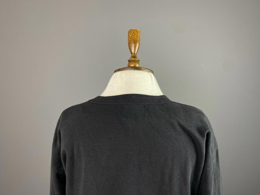 STUSSY One World Black Cotton Big Logo Sweater – Size L