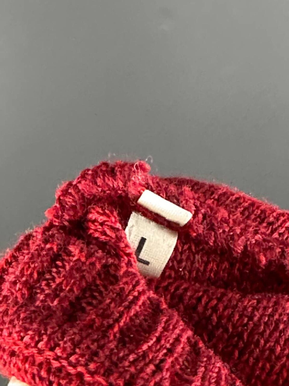 VERSACE JEANS Red Knit Cropped Sweater – Size L