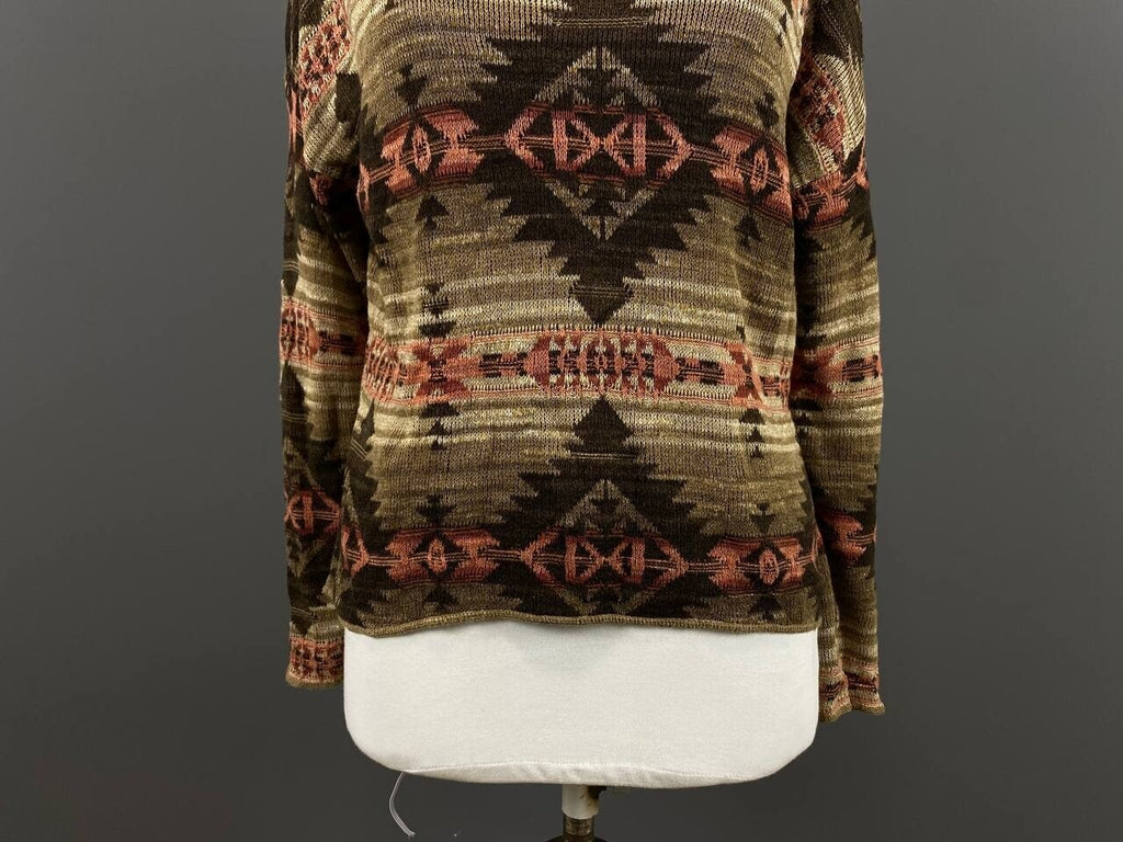 Denim & Supply Ralph Lauren Multicolor Aztec Geometric Knit Sweater – Size M
