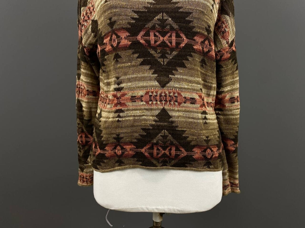 Denim & Supply Ralph Lauren Multicolor Aztec Geometric Knit Sweater – Size M