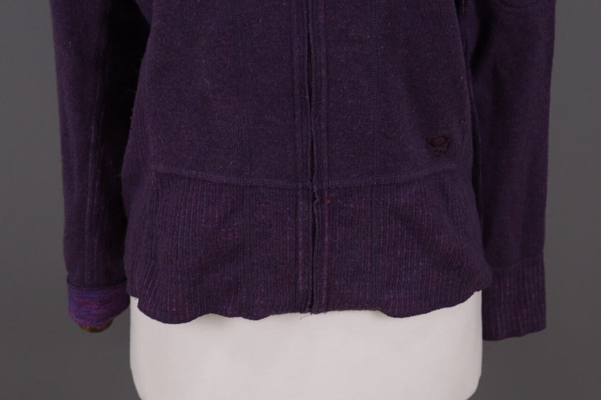 Mountain Hard Wear Purple Wool High Neck Full Zip Fleece Sweater – Size M – Used