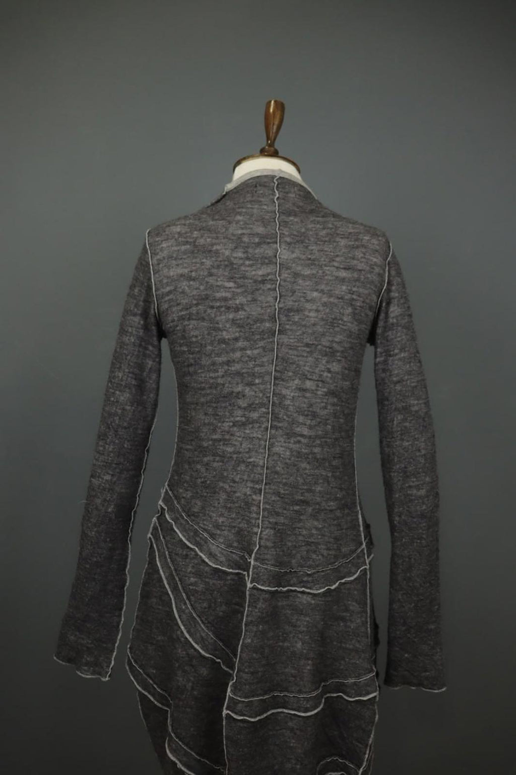 RUNDHOLZ BLACK LABEL Gray Cotton Long Sleeve Open Front Cardigan Sweater – Size 0S
