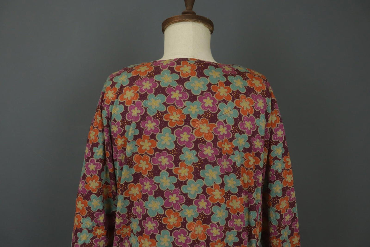 GUDRUN SJODEN Multi Modal Floral Crew Neck Long Sleeve Shift Dress – Size M