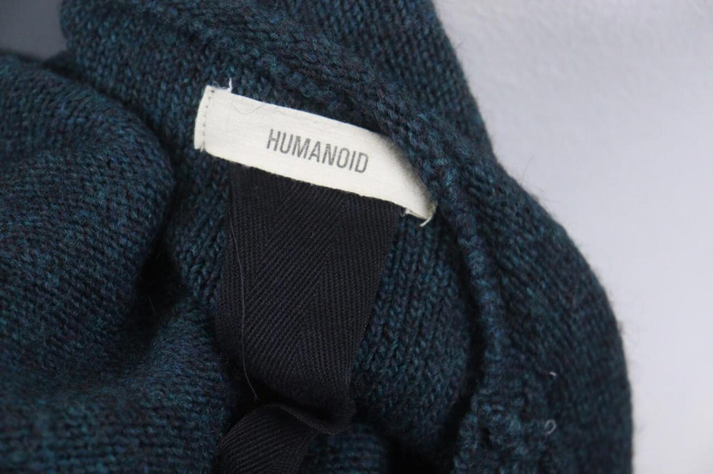 HUMANOID Green Wool Blend Round Neck Long Sleeve Ribbed Cuff/Hem Sweater – Size S