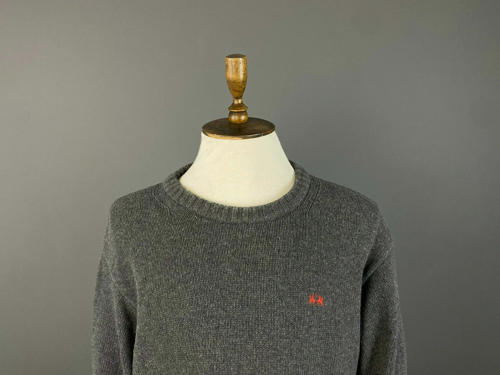 Vintage La Martina Grey Wool Knit Sweater – Men's XXL 2XL
