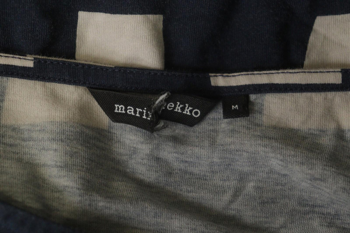 MARIMEKKO Blue White Polka Dot 3/4 Sleeve Round Neck Pullover Knit Top – Size M