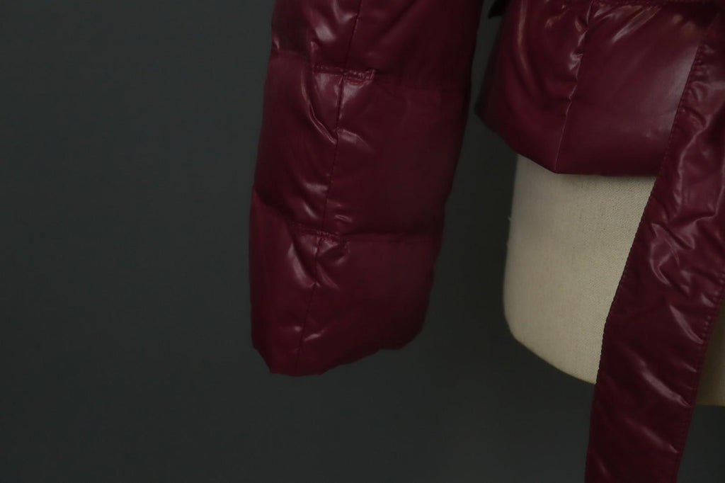 WEEKEND MAX MARA Red Long Sleeve Mock Neck Snap Inside Zip Puffer Jacket – Size 44