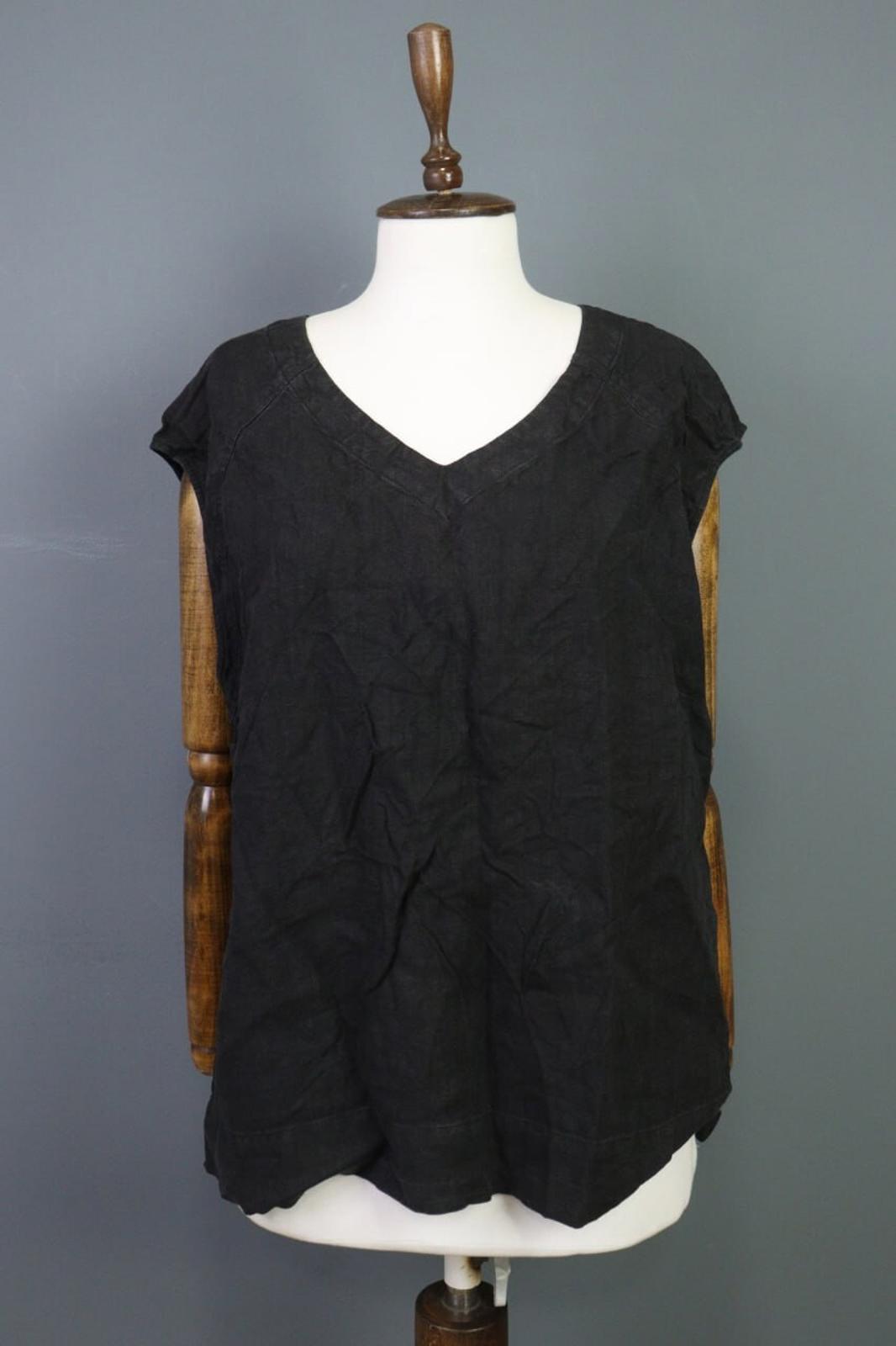 OSKA Regular Gray Lagenlook Linen Sleeveless Tunic Top Shirt – Size 4