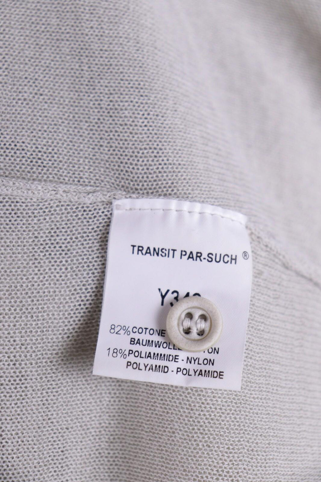TRANSIT PAR SUCH Gray Knit Cropped Cardigan Sweater – Size 3 / M