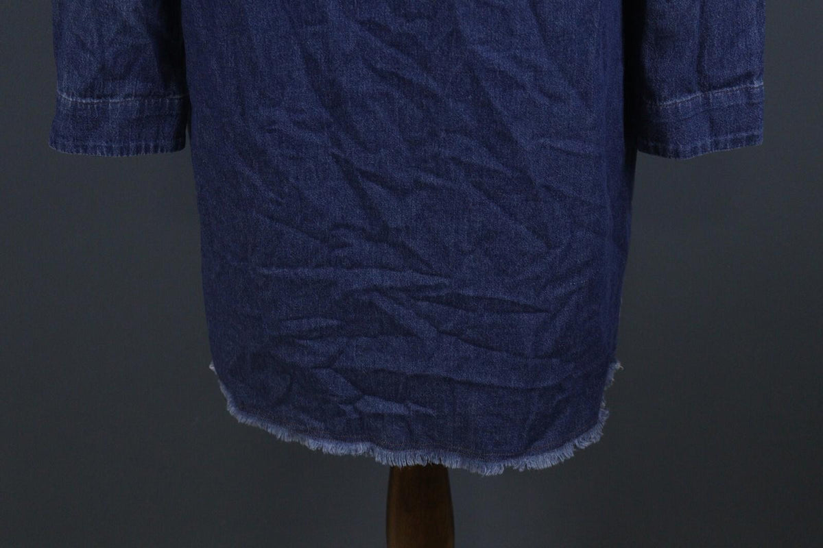 RAQUEL ALLEGRA Blue Lightweight Pockets Button Front Shirt Dress – Size 2