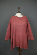 GUDRUN SJÖDEN Marron 100% Linen Knit Long Sleeve Pullover Sweater Dress – Size XL