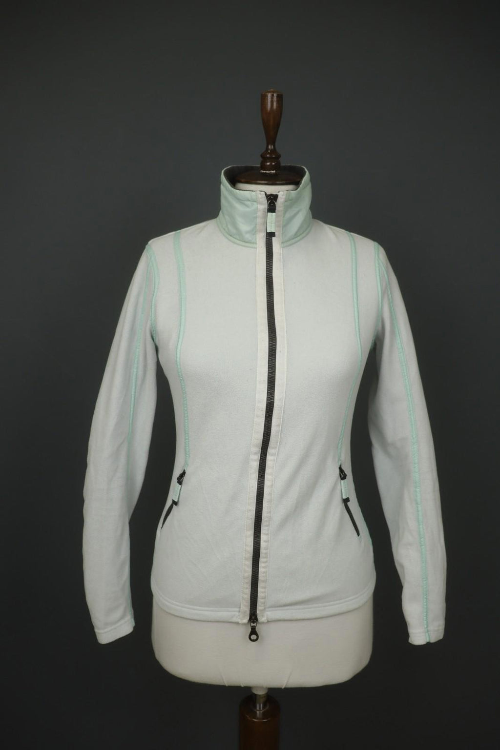 Used FRAUENSCHUH Blue Pockets Long Sleeve Full Zip Winter Soft Fleece Jacket – Size 1