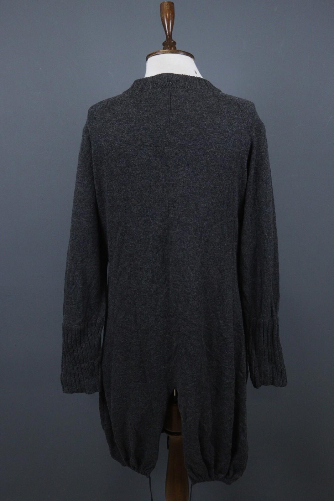 GUDRUN SJODEN Gray Long Sleeve Lagenlook Knit Cardigan Sweater – Size M