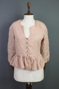 STINE GOYA Pink 3/4 Sleeve Ballon Printed Button Blouse Shirt Top – Size M