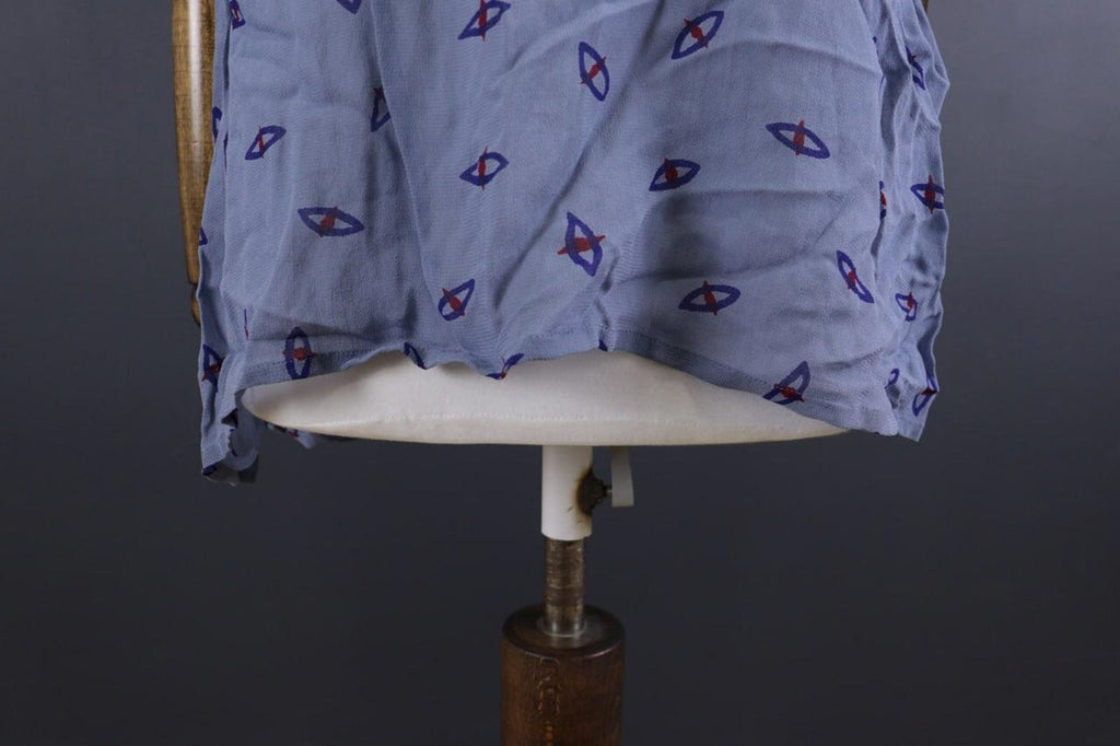 GUDRUN SJODEN Blue Designer Sleeveless Lagenlook Relaxed Tunic Top – Size L/XL