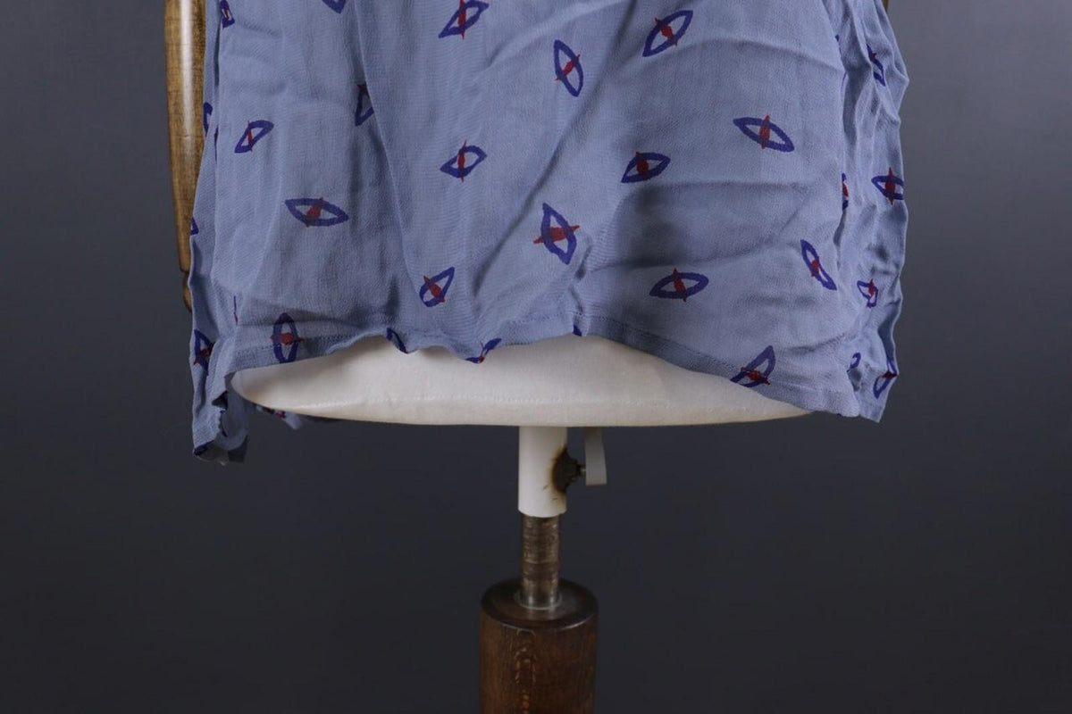 GUDRUN SJODEN Blue Designer Sleeveless Lagenlook Relaxed Tunic Top – Size L/XL