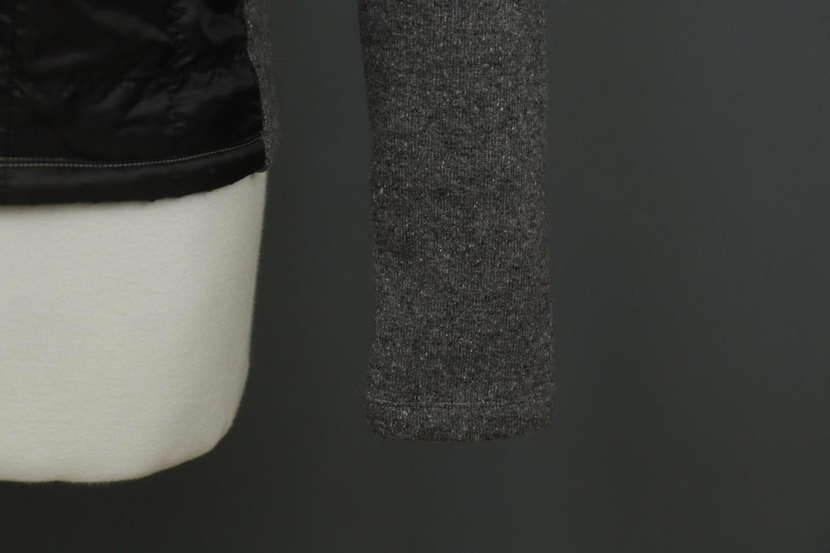CAPRANEA Black Gray Slim Fit Long Sleeve Mock Neck Full Zip Jacket – Size 38