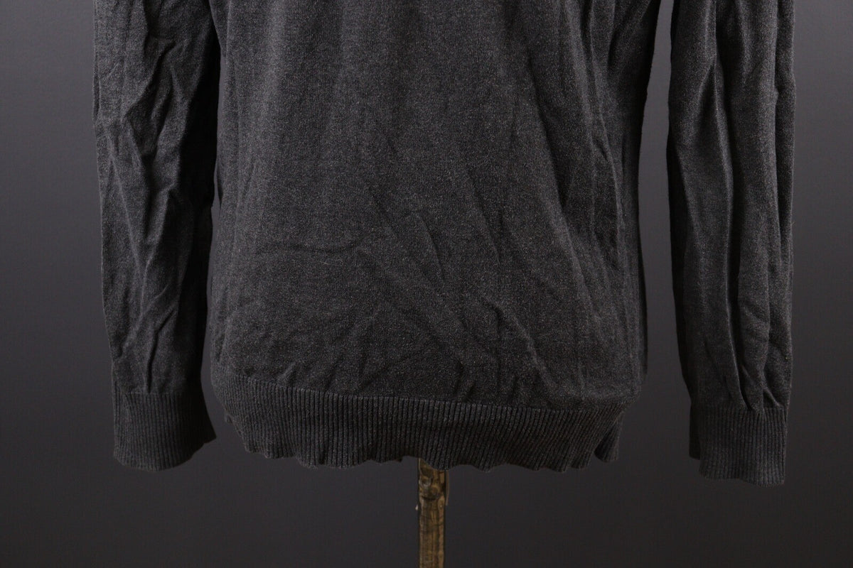 Naketano World Gray Cotton Knit Long Sleeve Sweater – Size L