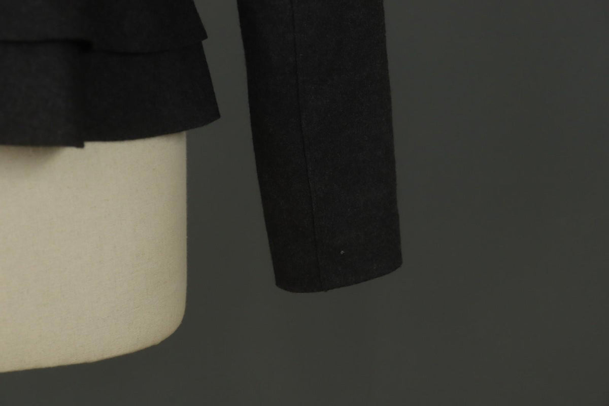 Marccain Black Wool Collared Long Sleeve Button Front Blazer Jacket – Size 5