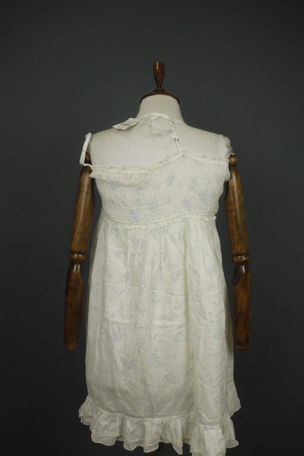 RALPH LAUREN Denim & Supply White Floral Spaghetti Strap Smocked Dress Sz XL