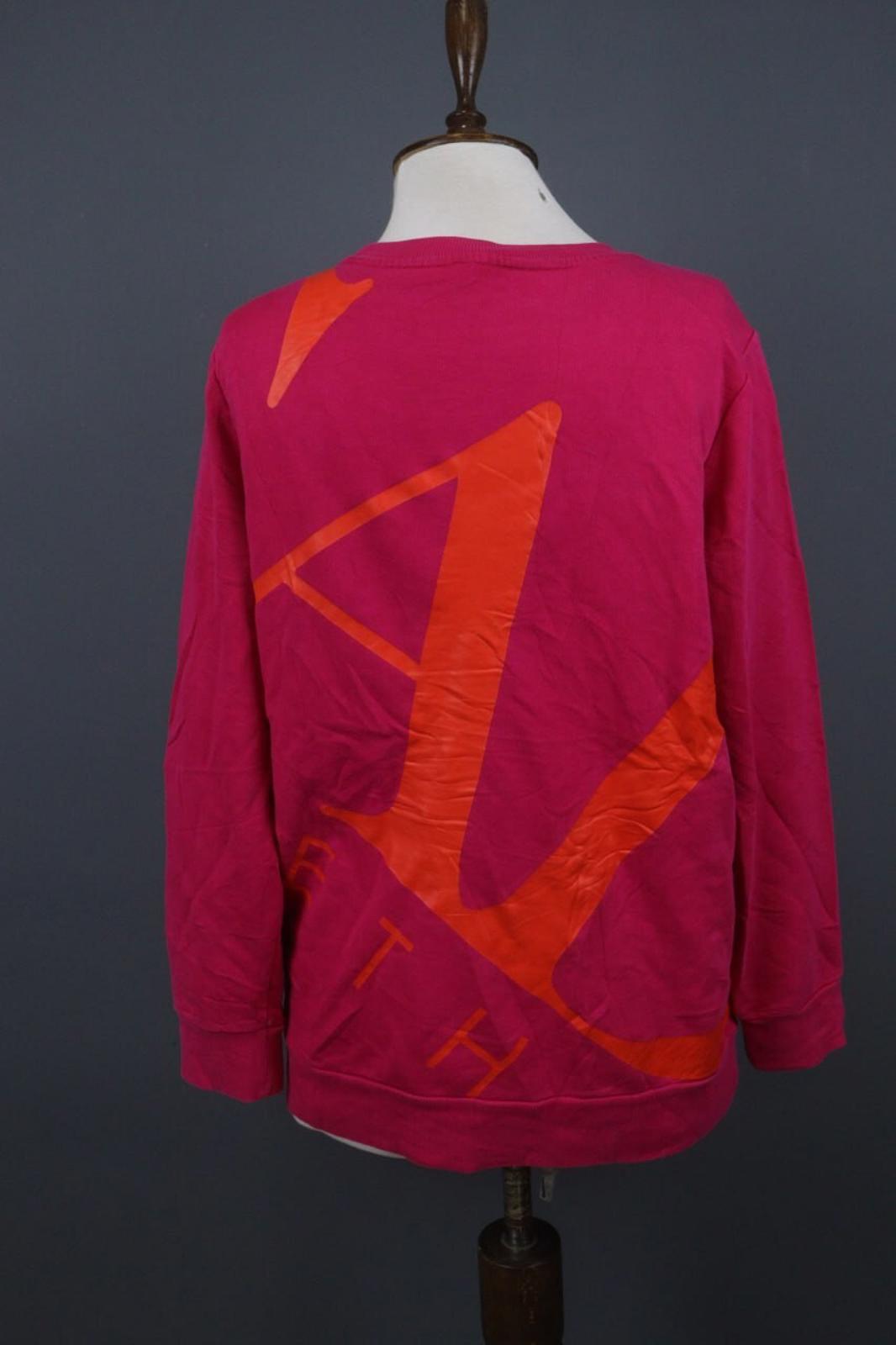 ESCADA Sport Red Cotton Ribbed Cuff & Hem Crew Neck Long Sleeve Sweater – Size M – Used