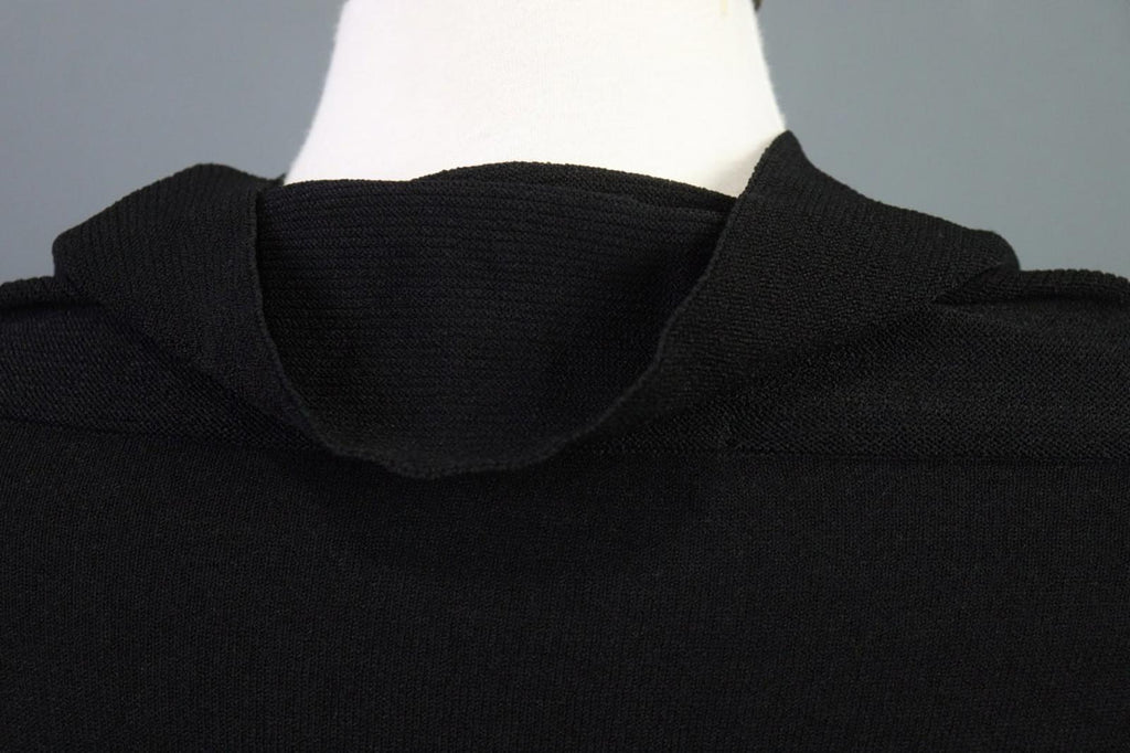 SARAH PACINI Black Cowl Neck Sleeveless Party Cocktail Bodycon Dress – Size M/L