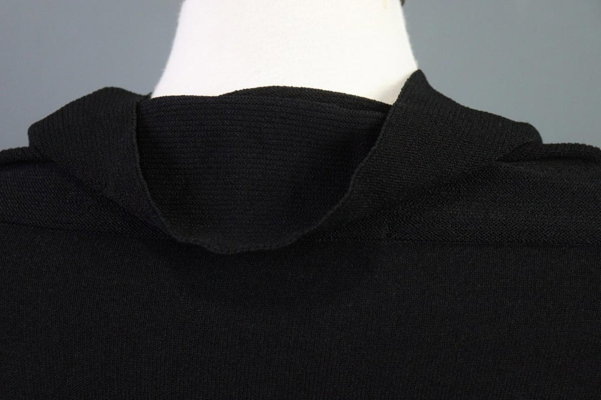 SARAH PACINI Black Cowl Neck Sleeveless Party Cocktail Bodycon Dress – Size M/L