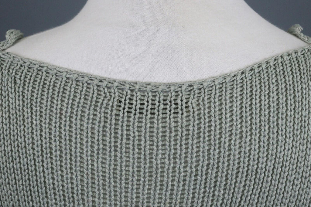 ANNETTE GORTZ Green Deep V-Neck Knit Pullover Sweater – Size XL