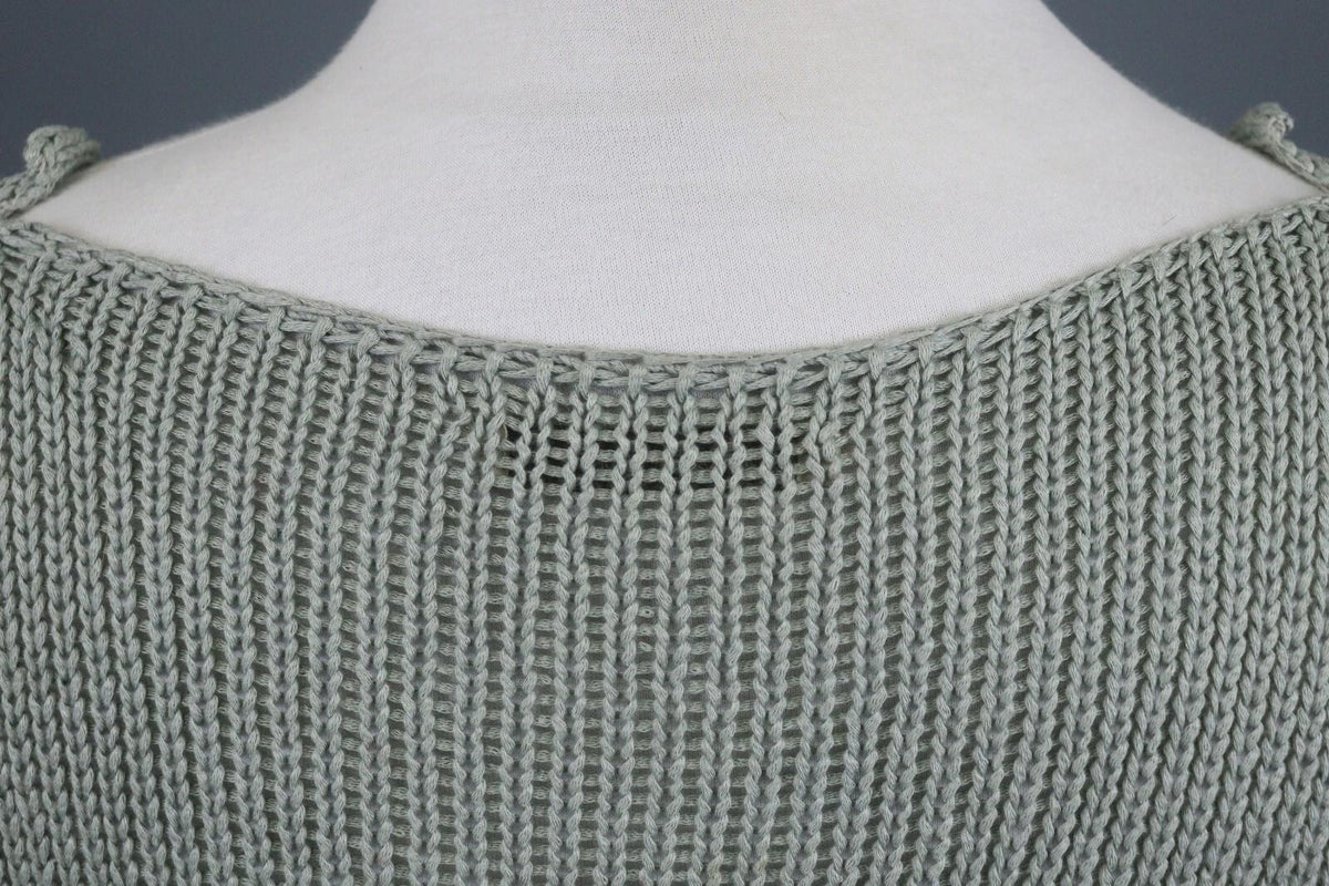 ANNETTE GORTZ Green Deep V-Neck Knit Pullover Sweater – Size XL