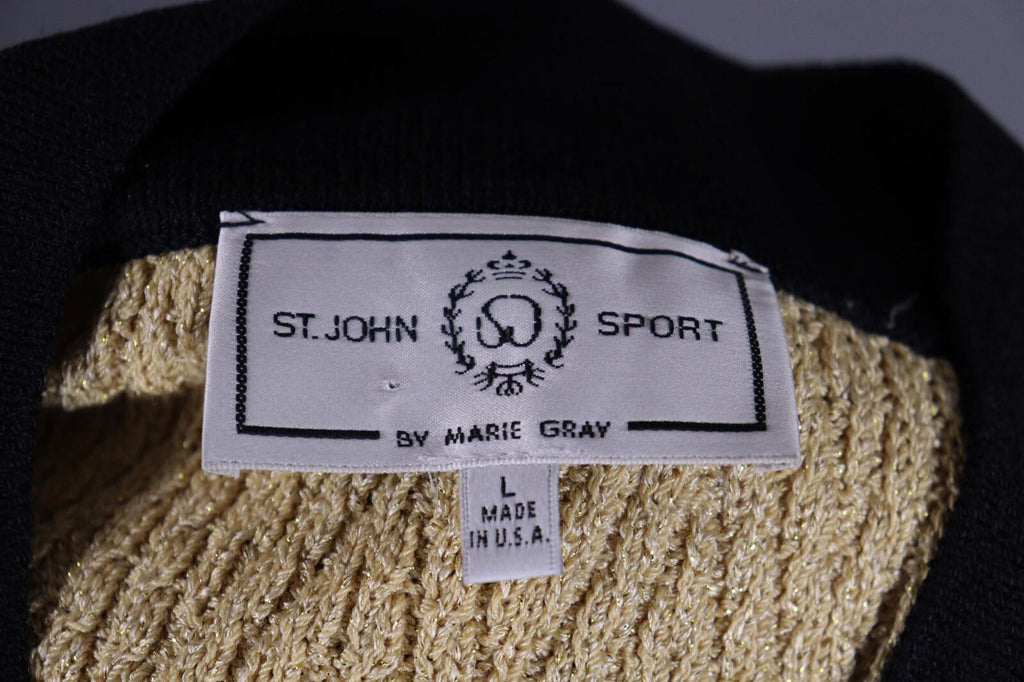 ST. JOHN SPORT BY MARIE GRAY Multicolor Striped Wool Knit Sweater – Size L