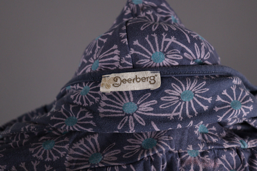 Deerberg Blue Floral Relaxed Summer Blouson A-Line Dress – Size L