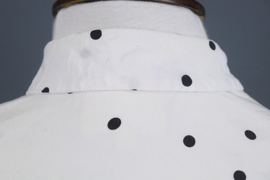SEZANE Beige Black Polka Dots Long Sleeve Button Up Shirt – Size 36