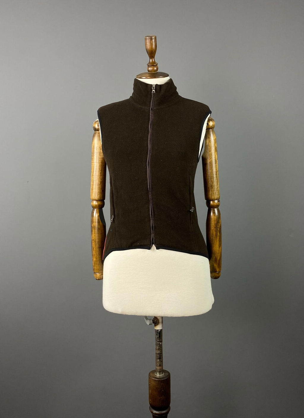 PRADA MILANO Brown Polyester Fleece Vest Red Tab Waistcoat – Women's L [COPY]
