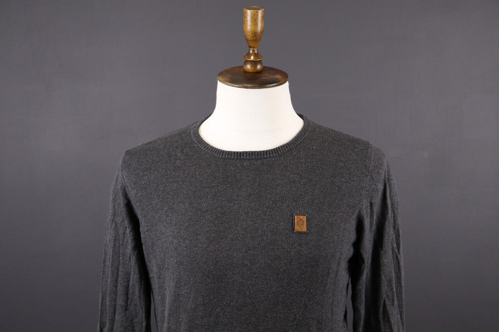 Naketano World Gray Cotton Knit Long Sleeve Sweater – Size L