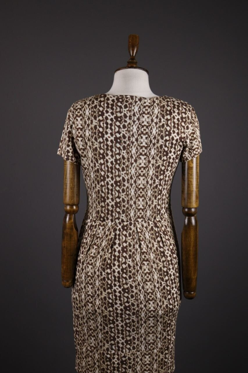 Weekend Max Mara Multicolor Leopard Print A-Line Sheath Midi Dress – Size L