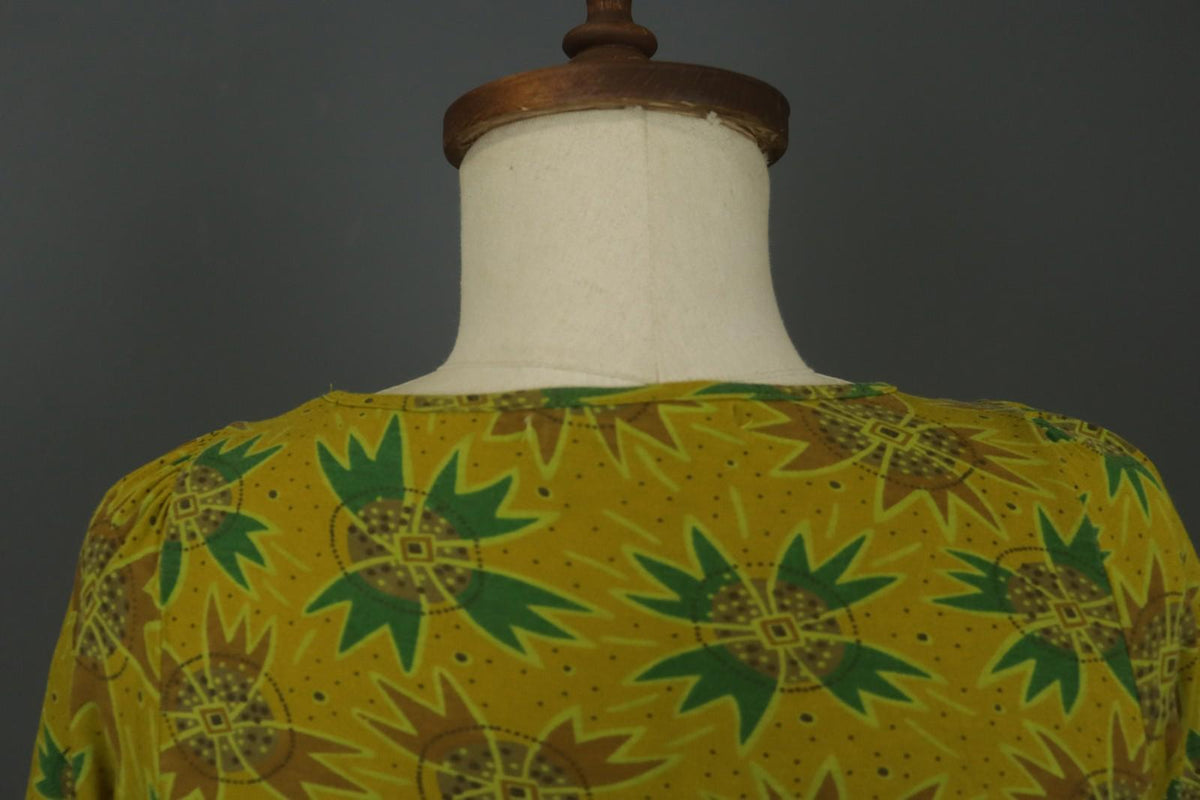 GUDRUN SJODEN Multi Geometric Long Sleeve Round Neck Pullover Blouse Top – Size S