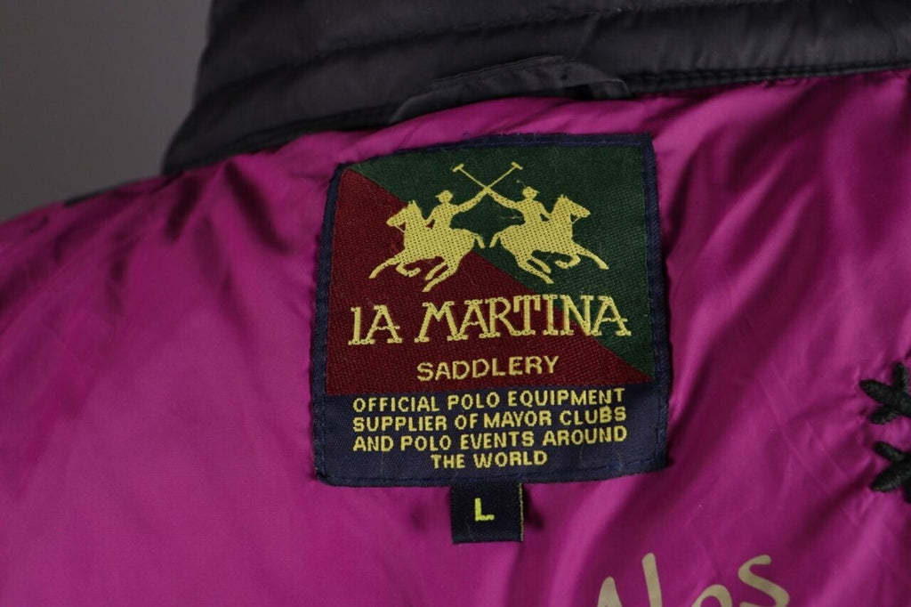 La Martina Saddlery Winter Snow Polo Belted Full Zip Quilted Down Jacket – Size L