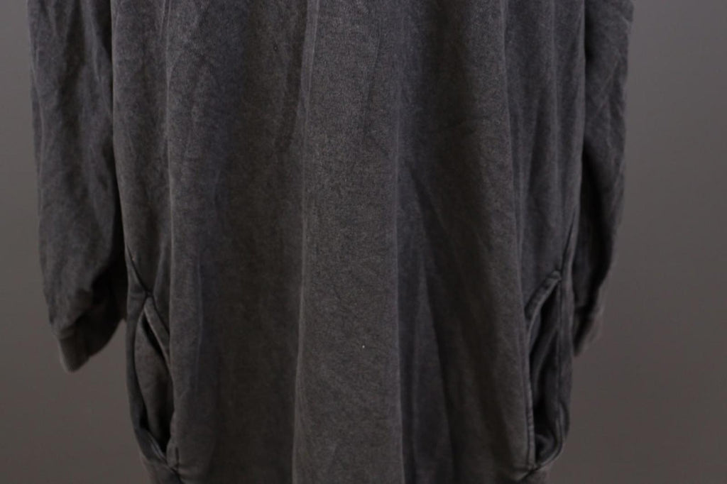 RUNDHOLZ Maxi Dress Gray Acrylic Hooded Ribbed Cuff & Hem Pouch Pocket – Size M