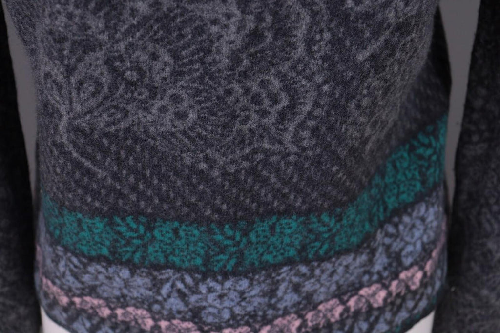 IVKO Multicolor Floral Jacquard Wool Knit Jumper Sweater – Size M / 38