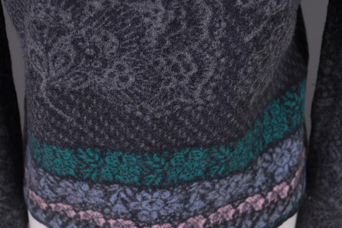 IVKO Multicolor Floral Jacquard Wool Knit Jumper Sweater – Size M / 38